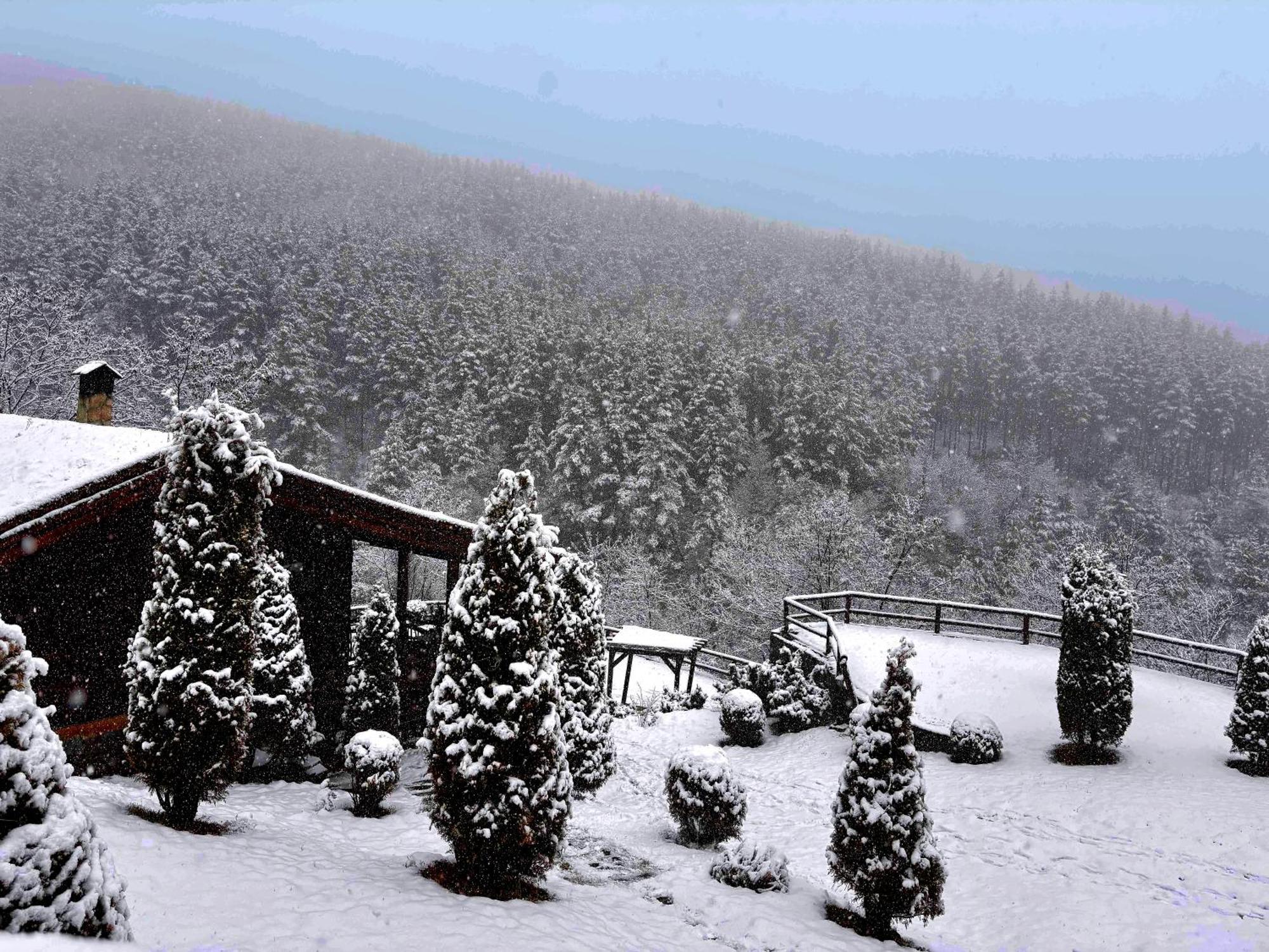 Панорама Хаус Лещен И Еко Къщи Дървена И Землянка Exterior foto